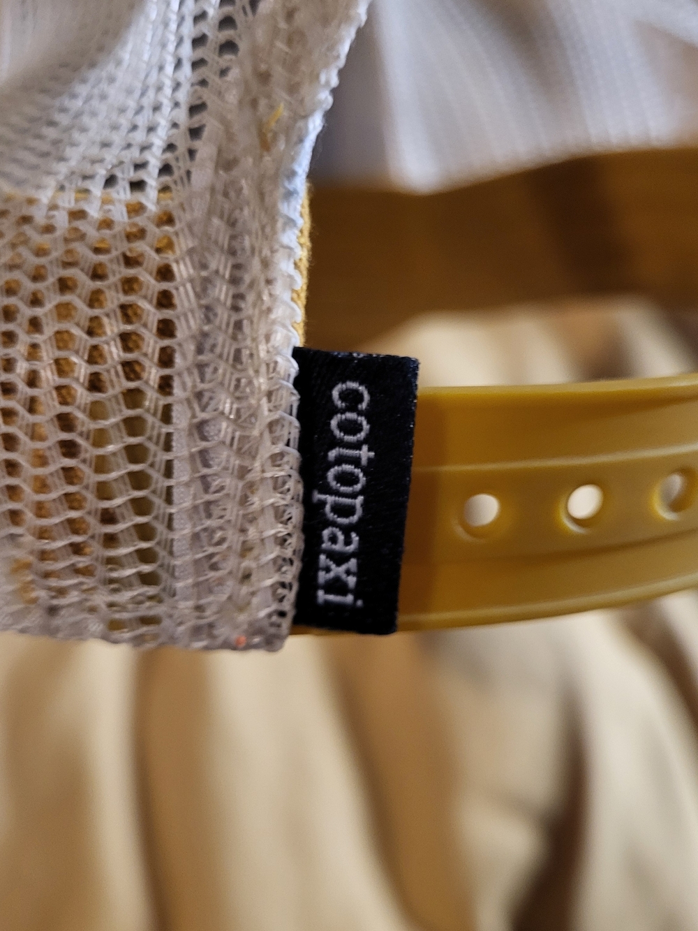 EUC Cotopaxi Mustard Yellow Mesh Patch Trucker Hat - Picture 4 of 8